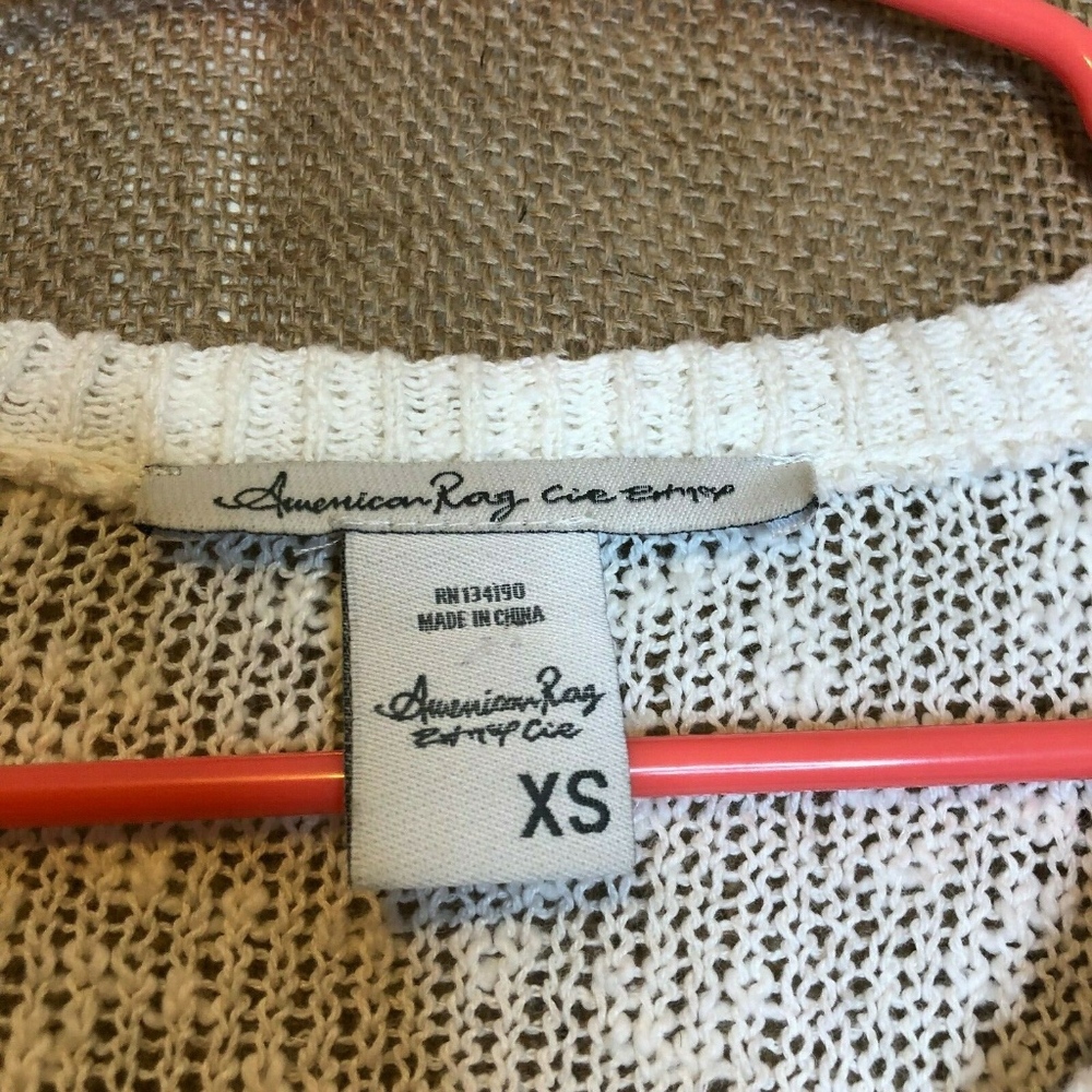 American Rag Womens Sweater Size XS V Neck Ribbed - Picture 3 of 5